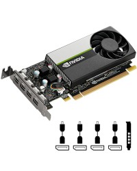 PLACA DE VIDEO NVIDIA QUADRO - T600 4GB GDDR6 128 BITS (4X MDP) - VCNT600-PORPB