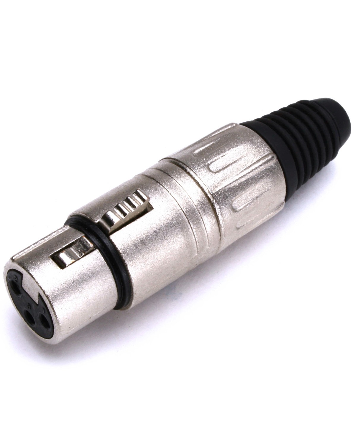 PLUG XLR SAS 3 PINOS LINHA FÊMEA NIQUELADO L3FNN01