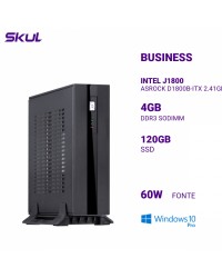 COMPUTADOR B100 INTEL J1800 ASROCK D1800B-ITX 2.41GHZ MEMÓRIA 4GB DDR3 SSD 120GB FONTE 60W WINDOWS 10 PRO