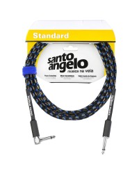 CABO DE GUITARRA ANGEL TX 0,30MM CONECTOR P10/P10 90º 10FT 3,05 METROS TEXTIL