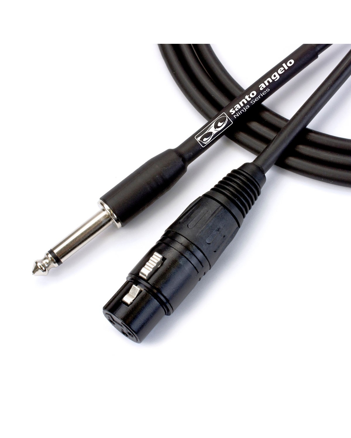 CABO DE MICROFONE NINJA HG 0,20 MM CONECTOR P10/XLR FEMEA 25FT 7,62 METROS PRETO