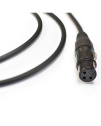 CABO PARA MICROFONE NINJA LW 0,20 MM CONECTOR XLR MACHO/ XLR FEMEA NINJA 20FT 6,10 METROS PRETO