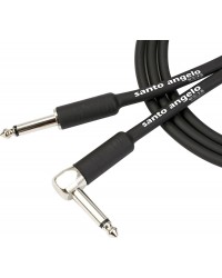 CABO DE GUITARRA ANGEL 0,30MM CONECTOR P10/P10 90º 20FT 6,10 METROS PRETO