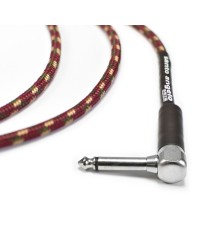 CABO DE GUITARRA ANGEL TX 0,30 MM CONECTOR P10/P10 90º 25FT 7,62 METROS TEXTIL