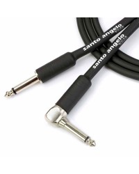 CABO DE GUITARRA ANGEL 0,30MM CONECTOR P10/P10 90º 25FT 7,62 METROS PRETO