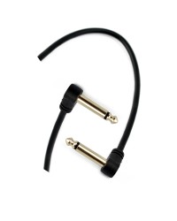 CABO PEDAL NINJA 0,20MM CONECTOR P10 90º/P10 90º 15 CENTÍMETROS 0,50FT PRETO