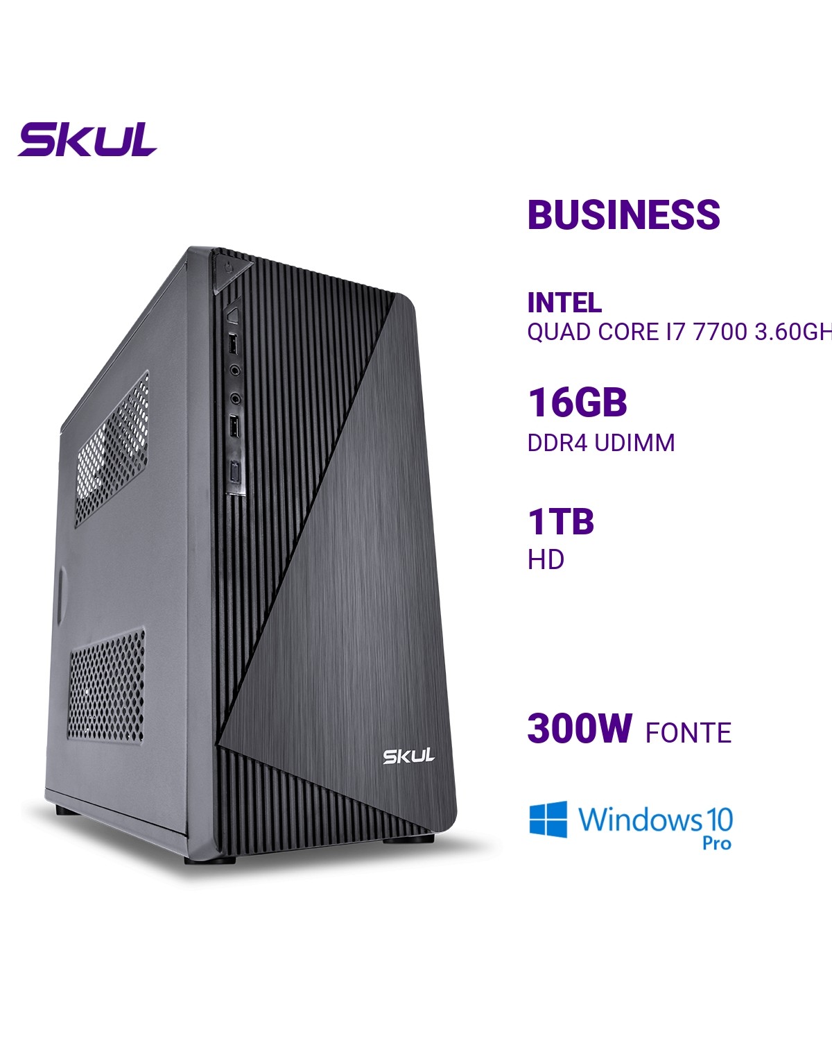 COMPUTADOR BUSINESS B700 QUAD CORE I7 7700 3.60GHZ MEM 16GB DDR4 HD 1TB FONTE 300W WINDOWS 10 PRO