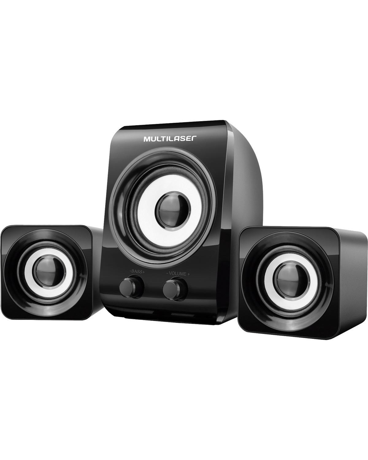 CAIXA DE SOM MULTIMÍDIA 2.1 8W+3W RMS PRETO SP172