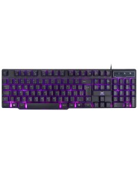 TECLADO USB GAMER VX GAMING HYDRA 107 TECLAS + 12 MULTIMÍDIA COM BACKLIGHT EM 03 CORES SENSACAO TECLA MECANICA