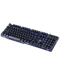 TECLADO USB GAMER VX GAMING HYDRA 107 TECLAS + 12 MULTIMÍDIA COM BACKLIGHT EM 03 CORES SENSACAO TECLA MECANICA