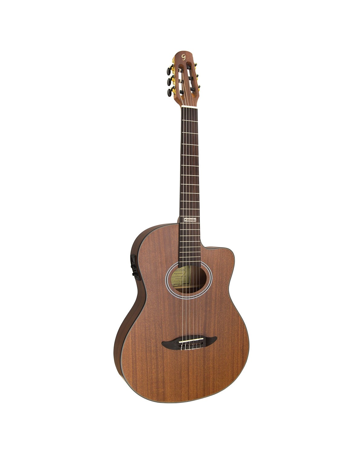 VIOLÃO FLAT CUTAWAY NYLON GNF3 CEQ WS WALNUT SATIN, COM EQUALIZADOR 3 BANDAS