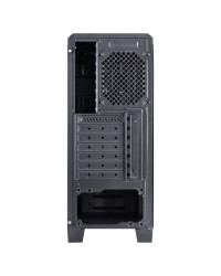 GABINETE GAMER VX GAMING TRON COM LATERAL ACRÍLICA PRETO FITA DE LED FRONTAL 7 CORES E COVER DE FONTE