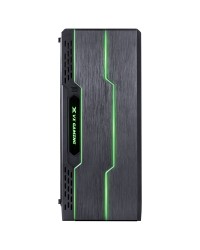 GABINETE GAMER VX GAMING TRON COM LATERAL ACRÍLICA PRETO FITA DE LED FRONTAL 7 CORES E COVER DE FONTE