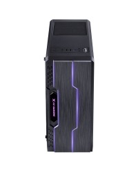 GABINETE GAMER VX GAMING TRON COM LATERAL ACRÍLICA PRETO FITA DE LED FRONTAL 7 CORES E COVER DE FONTE