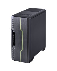 GABINETE GAMER VX GAMING TRON COM LATERAL ACRÍLICA PRETO FITA DE LED FRONTAL 7 CORES E COVER DE FONTE