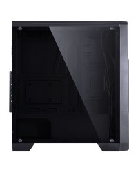 GABINETE GAMER VX GAMING LUMIA COM LATERAL ACRÍLICA PRETO 3 X FAN FRONTAL RGB E COVER DE FONTE