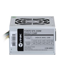 FONTE PARA GABINETE SLIM SFX 230W REAL BIVOLT CORP - VFS230