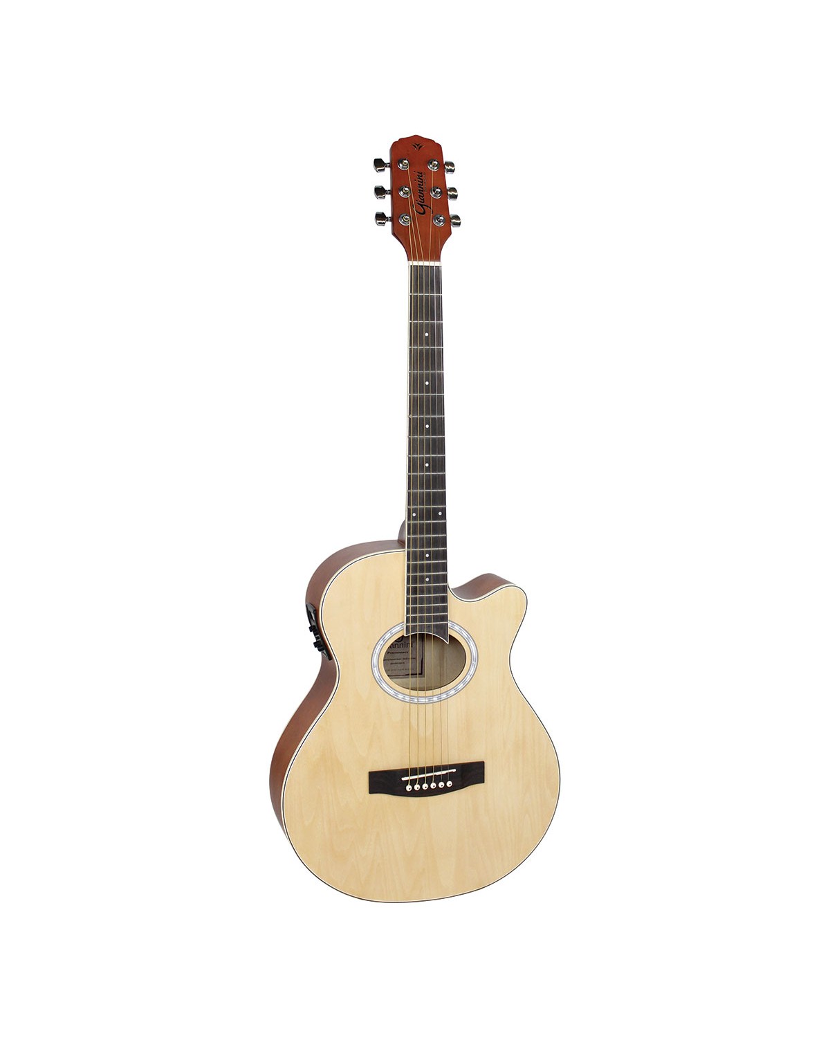 VIOLÃO ELETROACÚSTICO AÇO MINI JUMBO CUTAWAY GSF-1D CEQ NS NATURAL SATIN, COM AFINADOR E EQUALIZADOR