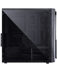 GABINETE MID-TOWER VENUS PRETO COM 2 FANS LED AZUL LATERAL EM ACRÍLICO - VENPTAZ2FCA