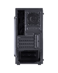 GABINETE MID-TOWER VENUS PRETO COM 2 FANS LED VERMELHO LATERAL EM ACRÍLICO - VENPTVM2FCA