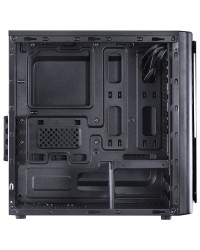 GABINETE MID-TOWER VENUS PRETO COM 2 FANS LED VERMELHO LATERAL EM ACRÍLICO - VENPTVM2FCA