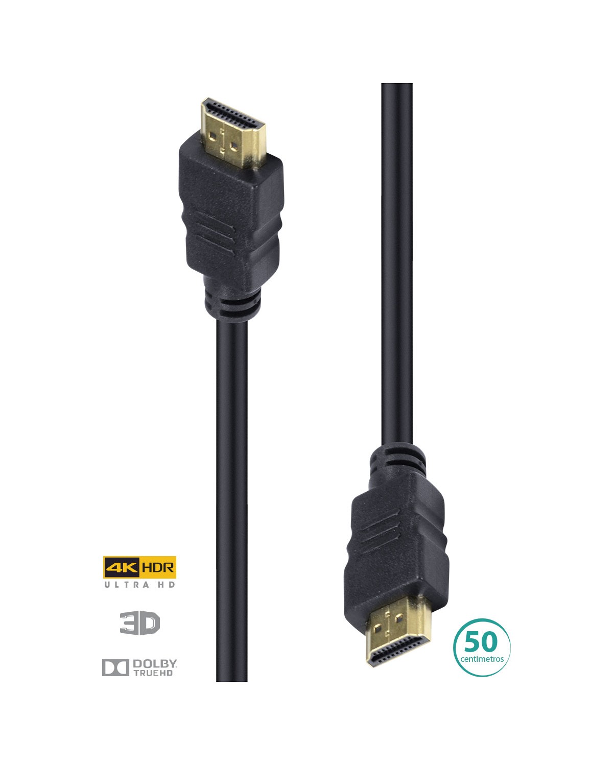 CABO HDMI 2.0 4K ULTRA HD 3D CONEXÃO ETHERNET 50 CM - H20-05