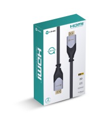 CABO HDMI 2.0 4K ULTRA HD 3D CONEXÃO ETHERNET BLINDADO EM NYLON 2 METROS - H20B-2