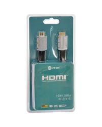 CABO HDMI 2.0 4K ULTRA HD 3D CONEXÃO ETHERNET FLAT COM CONECTOR DESMONTÁVEL 3 METROS - H20FL-3