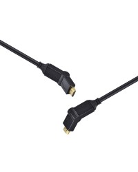 CABO HDMI 2.0 4K ULTRA HD 3D CONEXÃO ETHERNET CONECTORES 180° 2 METROS - H20B180-2