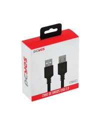 CABO DE DADOS USB A 2.0 MACHO PARA USB A 2.0 MACHO 28AWG PURO COBRE 2 METROS - PUAM2-2