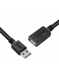 CABO EXTENSOR USB A 2.0 MACHO PARA USB A 2.0 FEMEA 28AWG PURO COBRE 1 METRO - PUAMF2-1