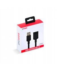 CABO EXTENSOR USB A 2.0 MACHO PARA USB A 2.0 FEMEA 28AWG PURO COBRE 1 METRO - PUAMF2-1