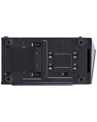 GABINETE GAMER VX GAMING PYXIS COM JANELA ACRÍLICA COM DOBRADIÇA PRETO FRONTAL COM FITA LED RGB