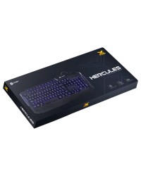 TECLADO USB GAMER VX GAMING HERCULES COM MULTIMIDIA LED 3 CORES CABO USB 1.8 METROS ABNT2 PRETO - GT200