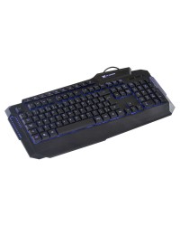 TECLADO USB GAMER VX GAMING HERCULES COM MULTIMIDIA LED 3 CORES CABO USB 1.8 METROS ABNT2 PRETO - GT200