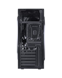 GABINETE GAMER VX GAMING KEPLER COM JANELA LATERAL ACRÍLICA PRETO FRONTAL ACRÍLICO 1 FAN LED VERMELHO