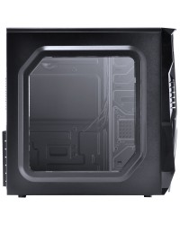 GABINETE GAMER VX GAMING KEPLER COM JANELA LATERAL ACRÍLICA PRETO FRONTAL ACRÍLICO 1 FAN LED VERMELHO