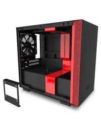 GABINETE MINI-ITX - H210I MATTE BLACK/RED - COM CONTROLADORA DE FANS + FITA DE LED - CA-H210I-BR