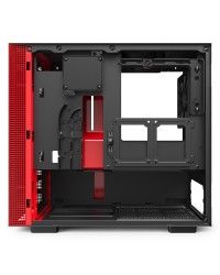 GABINETE MINI-ITX - H210I MATTE BLACK/RED - COM CONTROLADORA DE FANS + FITA DE LED - CA-H210I-BR