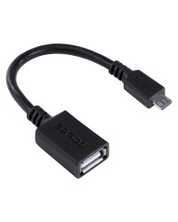 ADAPTADOR OTG MICRO USB PARA USB 2.0 15CM PRETO CONEXÃO COM CELULARES SMARTPHONES TABLETS - PAMUP-15