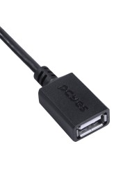 ADAPTADOR OTG MICRO USB PARA USB 2.0 15CM PRETO CONEXÃO COM CELULARES SMARTPHONES TABLETS - PAMUP-15