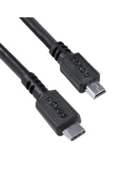 CABO USB TIPO C PARA MINI USB B 2.0 PARA TYPE C TIPO C 1 METRO PRETO - PUCMBP-1