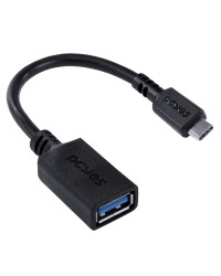 ADAPTADOR OTG TIPO C PARA USB A 3.0 PARA CELULAR SMARTPHONE 15 CM PRETO - P3AMUP-15