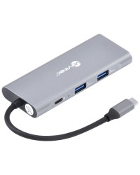 HUB USB TIPO C / TYPE C  7 EM 1 COM 3 USB 3.0 + LEITOR DE CARTÃO SD/TF + HDMI + TIPO C COM POWER DELIVERY (PD) 60W -HC-7