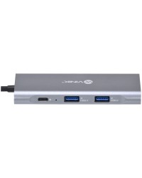 HUB USB TIPO C / TYPE C  7 EM 1 COM 3 USB 3.0 + LEITOR DE CARTÃO SD/TF + HDMI + TIPO C COM POWER DELIVERY (PD) 60W -HC-7