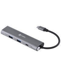 HUB USB TIPO C / TYPE C 4 EM 1 COM 2 USB 3.0 + HDMI + TIPO C COM POWER DELIVERY (PD) 60W - HC-4