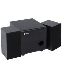 CAIXA DE SOM 2.1 TUNE 16W SUBWOOFER + 2 CAIXAS SATÉLITE EM MADEIRA - CXTU16W