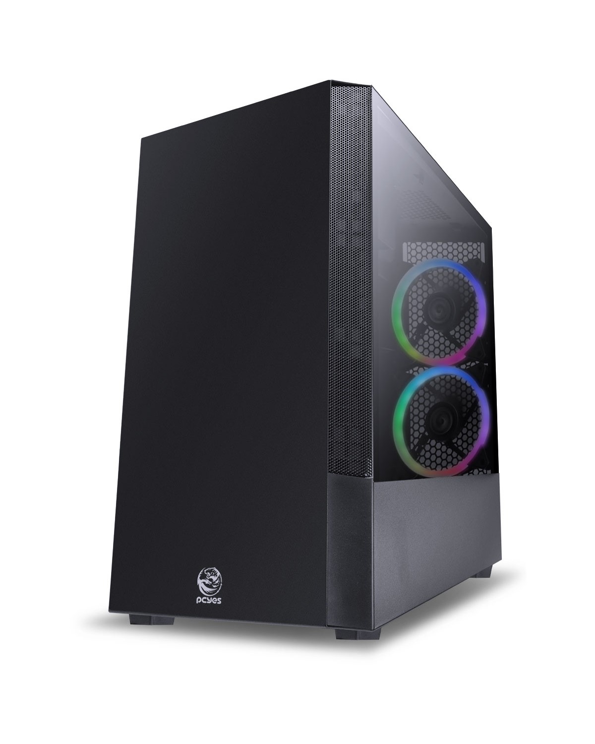 GABINETE MID-TOWER GRAVITY PRETO 2 FANS RGB LATERAL EM VIDRO TEMPERADO - GRPTRGB1FV