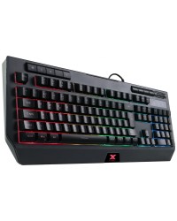 TECLADO GAMER PROTECTOR ABNT2 MULTIMIDIA LED 7 CORES USB COM SUPORTE SMARTPHONE - GT800