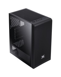 GABINETE GAMER VX GAMING VAUX COM JANELA EM VIDRO TEMPERADO - PRETO